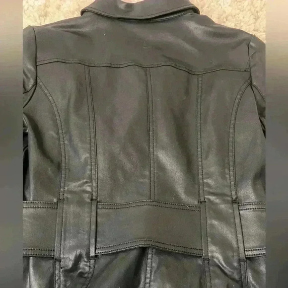 White House Black Market black womens coated denim dress - Picture 14 of 16